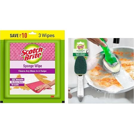 Dish Bright Sponge Wipe Pack OF 3