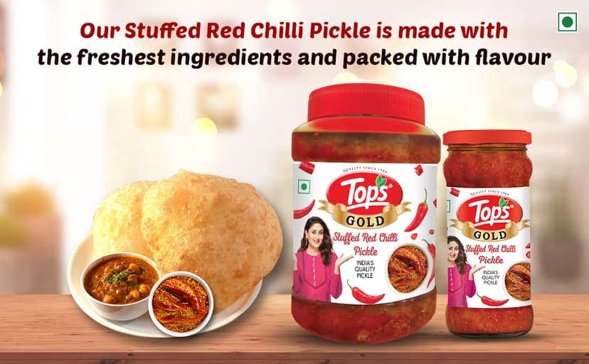 Tops Stuffed Red Chilli Pickle