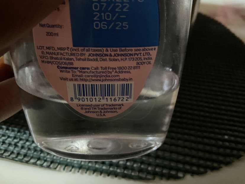 Johnsons Baby Body Oil 200 ML